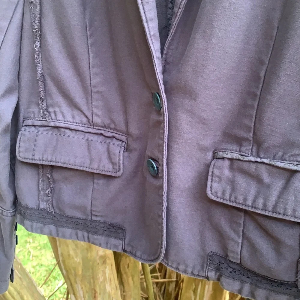 Anthropologie Hei Hei Delaine Blazer in Charcoal/Slate Grey - Picture 4 of 12